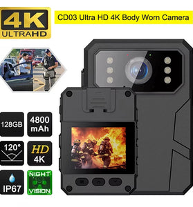 4K HD Small Camera Police Recorder with HD IPS Screen Wearable Portable Body Camera High Definition for Law Enforcement Security