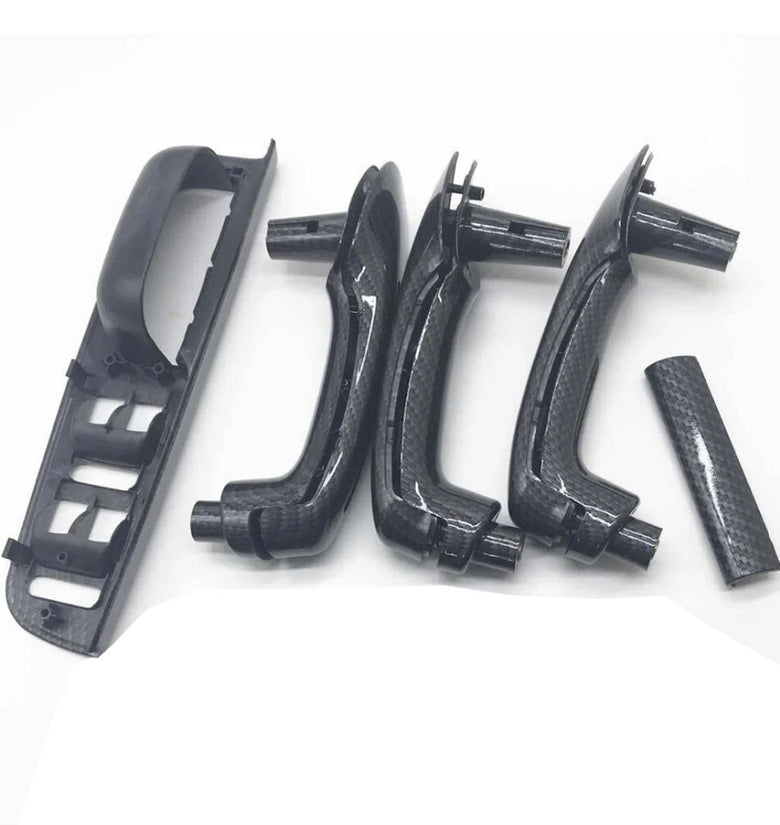 5pcs Interio Door Grab Handle Cover Switch Bezel Set Carbon Fiber Style for VW Jetta Golf Bora MK4