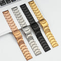 22mm Three-bead Trapezoidal Stainless Steel Watch Straps Smart Watch Band Replacement Strap