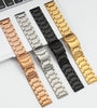 22mm Three-bead Trapezoidal Stainless Steel Watch Straps Smart Watch Band Replacement Strap