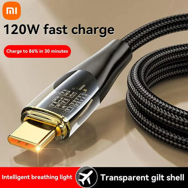 6A 120W USB-A to Type-C Cable Fast Charging Data Transmission Copper Core Line 1M/2M Long for iPhone 16 15 15 Plus for Huawei Mate XT for Xiaomi MIX Fold4 for Samung Galaxy Z Fold6
