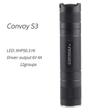 Convoy S3 XHP50.3 HI 12-group Modes EDC LED Flashlight 18650 Battery For Camping,Bicycle Working Torch