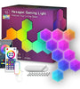 LIXINCORDA Smart RGBIC Hexagonal LED Light Panels Music Sync APP/Remote/Voice Control With Alexa Google