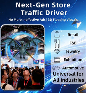 P60 Smart 3D Hologram Fan Display 60cm LED Projector 4K Naked-Eye Floating Advertising Screen Rotating HD Visual Display for Store Shop Exhibition Marketing