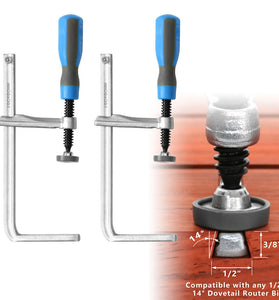 160x60mm Heavy Duty Dovetail Clamp with Soft-Grip Handle Woodworking Clamping Tool for Joinery Work