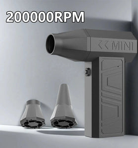 Violent Fan 110,000RPM Peak Powerful Air Blower Vacuum Dust Cleaner Type-C Charging Strong Winds 52m/s MAX Brushless Turbo Blower