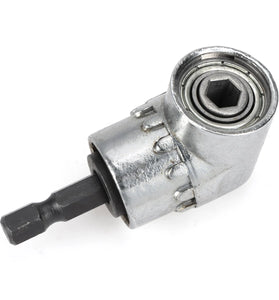 Durable Alloy Steel 105 Degree Adjustable Right Angle Driver Screwdriver with Locking and Magnetic Head for 1/4in Hex Shank Bits Ideal Hand Tool for Tight Spaces