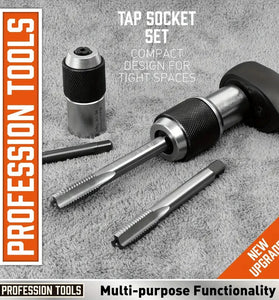 2PCS Adjustable Jaw Tap Set 3/8" Drive Premium Steel Fits Taps Reamers High-Quality Versatile Tool