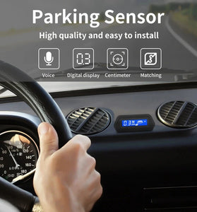 Car Parking Sensor With Auto Parktronic Reverse LED Monitor 4 Sensors Radar Detector System Backlight Display