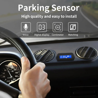 Car Parking Sensor With Auto Parktronic Reverse LED Monitor 4 Sensors Radar Detector System Backlight Display