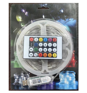 10M 100LED Bluetooth Controlled LED String Lights USB Powered Waterproof RGB Strings for Holiday Event Party Decoration