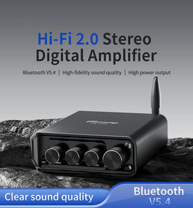 YS-LP3 Bluetooth 5.4 Hi-Fi Stereo Digital Audio Amplifier Dual-channel Power Amplifier Low Distortion Noise Reduction