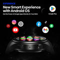 [Flagship 2024]ZeblazeThor Ultra 4G 1.43 inch AMOLED 466*466 pixels HD Display Smart Watch 16GB Android OS Google Play Stainless Steel Wristband Version