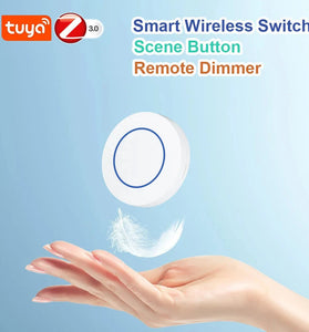 Tuya Zigbee3.0 Smart Button Scene Switch Intelligent Linkage Wireless Push Switch Remote On/Off Key Controller for Smart Life Automation