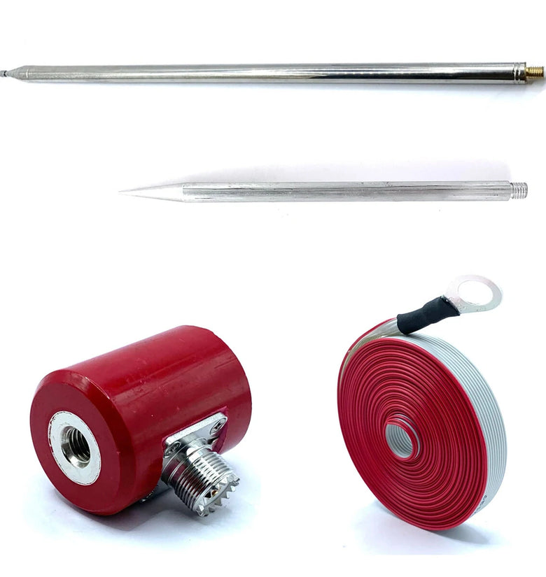 5M/16.4FT QRP Antenna 14M-30MHz 300W HF Antenna Stainless Steel 1/4 Wavelength For USDX Radio