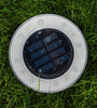 Solar Powered 8 LED Buried Lamp Round Underground Light Waterproof Outdoor Pathway Garden Yard Lawn