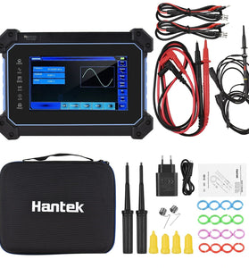 Hantek TO1154D Rechargeable Portable Oscilloscope Multimeter 4-Channel 150MHz Bandwidth 1GSa/S Sampling Rate 8M Storage Depth 25MHz Signal Source 7-inch TFT LCD Digital Storage Oscilloscope Arbitrary Waveform Generator with Tool Bag
