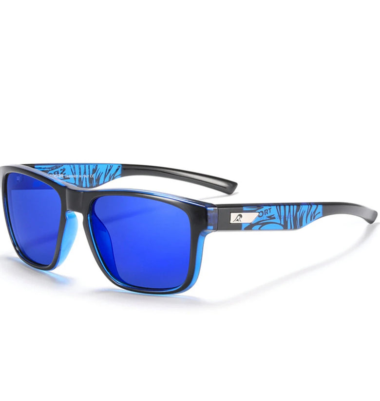 KDEAM Classic Square Frame Polarized Sunglasses UV400 Protection Sport Sun Eyewear for Outdoor Cycling Driving Fishing
