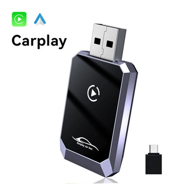 2 In 1 Wireless Carplay Car Interconnection Android Auto Carplay Module Plug and Play Supports Car's Built-In Microphone Buttons Touchscreen
