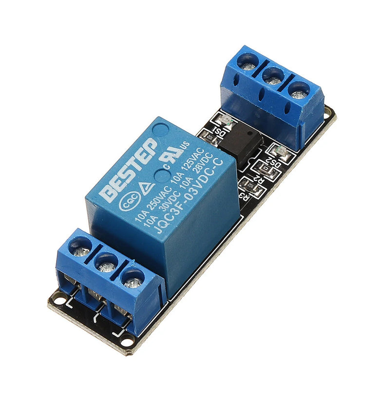 1 Channel 3.3V Low Level Trigger Relay Module Optocoupler Isolation Terminal BESTEP for Arduino - products that work with official Arduino boards