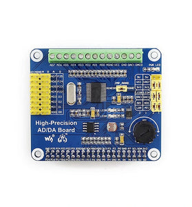 High-Precision AD/DA Digital Analog Module Expansion Board for Raspberry Pi 4B/3B+ Compatible with Jetson Nan Module