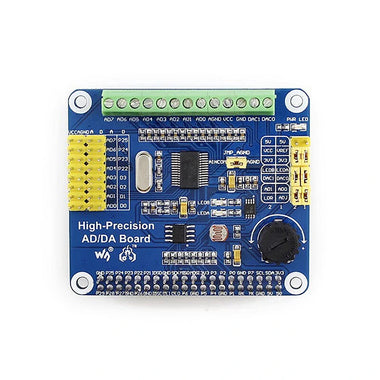 High-Precision AD/DA Digital Analog Module Expansion Board for Raspberry Pi 4B/3B+ Compatible with Jetson Nan Module