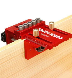 ENJOYWOOD 3 in 1 Adjustable Woodworking Doweling Jig Kit Pocket Hole Jig Drilling Guide Locator For Furniture Connecting Hole Puncher Tools