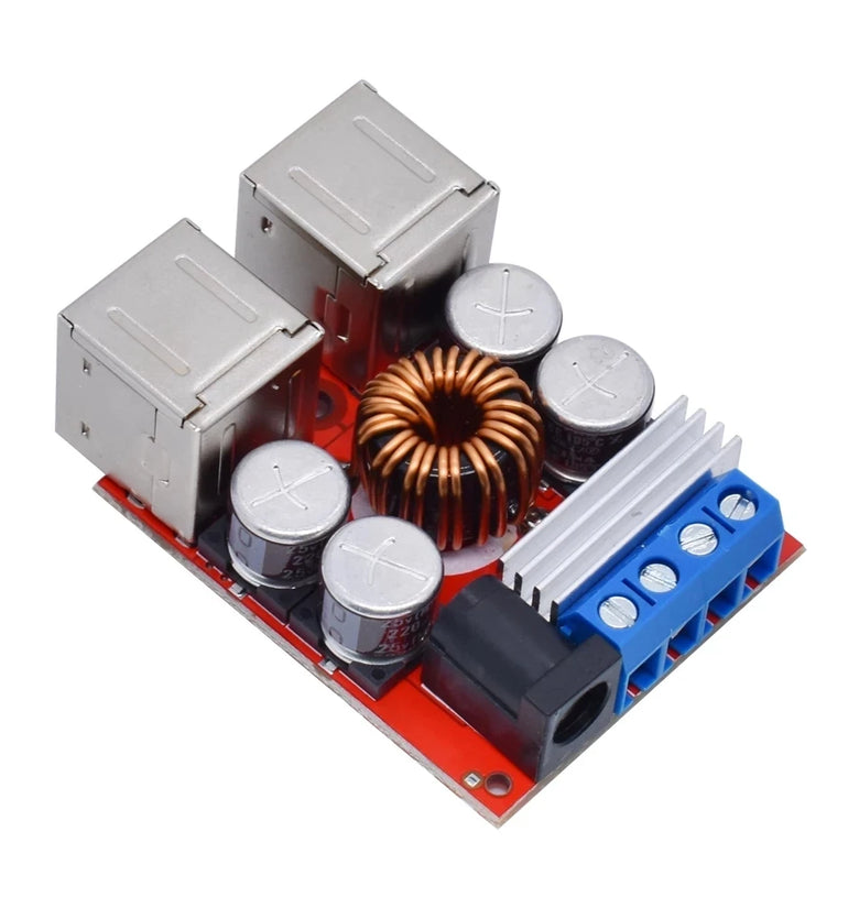 8V 35V To 5V 8A Power Supply Step-down Module 4 Port Hub USB Charger Module For Android Mobile Phone Car Charger