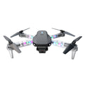 YLR/C E88D WiFi FPV with HD Dual Camera Lighting Arms Optical Flow Positioning Colorful LED Light Foldable RC Drone Quadcopter RTF