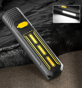 Multi Light Source 250LM Portable LED Flashlight with Side Light USB Rechargeable Strong Light Outdoor Portable LED Torch Maintenance Light for Camping Outdoors Home Emergency