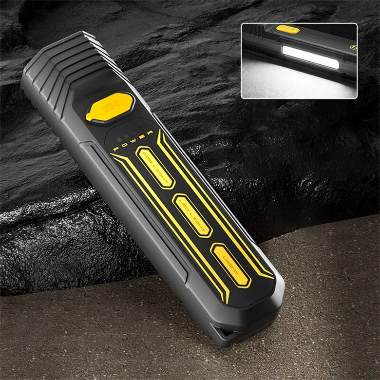Multi Light Source 250LM Portable LED Flashlight with Side Light USB Rechargeable Strong Light Outdoor Portable LED Torch Maintenance Light for Camping Outdoors Home Emergency