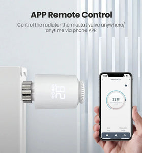 TRV06 Tuya Smart Zigbee3.0 Thermostat Radiator Valve Actuator Smart TRV Programmable Temperature Controller Voice Control with Alexa Google Home