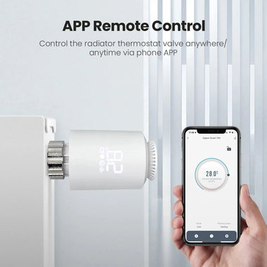 TRV06 Tuya Smart Zigbee3.0 Thermostat Radiator Valve Actuator Smart TRV Programmable Temperature Controller Voice Control with Alexa Google Home