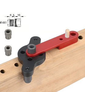6/8/10mm Vertical Pocket Hole Dowel Jig Kit Carpentry Self Centering Drill Guide Locator Aluminum Woodworking Hole Puncher