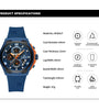 NAVIFORCE Men's Luxury Quartz Watch Waterproof Silicone Strap High Quality Sport Wristwatch for Active Lifestyle