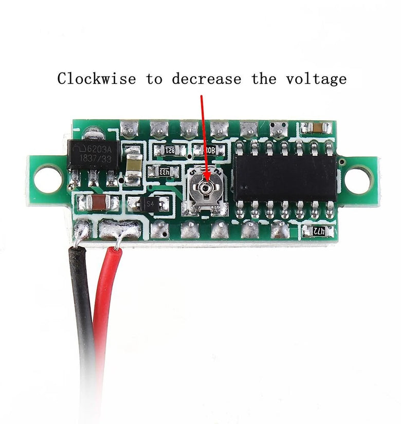 3Pcs Geekcreit Red LED 0.28 Inch 2.5V-30V Mini Digital Volt Meter Voltage Tester Two Line Voltmeter