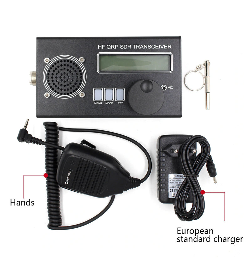 5-10W USDX USDR HF QRP SDR Transceiver SSB/CW Transceiver 8-Band DSP SDR + Microphone +Battery + Charger