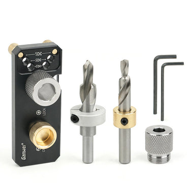 Aluminum Profile Drilling Jig 20/30/40 Series Profile Positioning Punching Locator Set with M6 and M8 Step Drill Bits