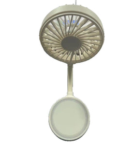 Magnetic Suction Fan USB Rechargeable 900mAh Foldable Mini Fan 3 Speed Adjustable Quiet Cooling Portable Multi-Angle Desktop Fan for Study Office