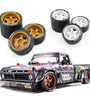 4PCS Drift Rally RC Tires Wheels 12mm Hex for Wltoys 124019 HPI KYOSHO TAMIYA TT02 XV01 1/10 Car Vehicles Model Parts