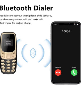BM10mini GSM 0.66 inch Dual SIM Card Dual Standby Press Buttons Voice Changer Mini Finger Mobile Phone