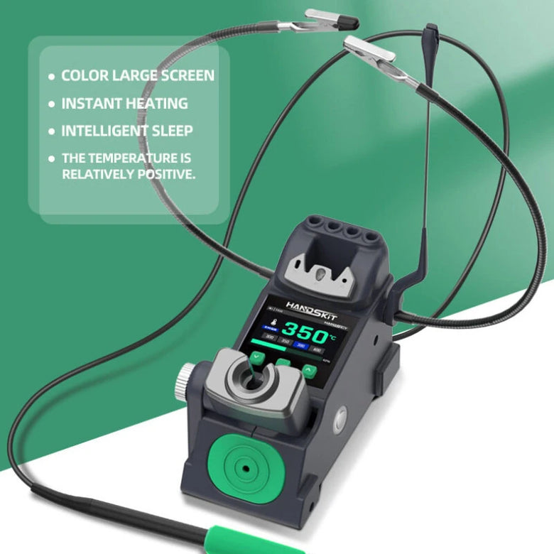 S5 Portable Welding Station Rapid Heating Intelligent Sleep Function Adjustable Temperature 100-450 Compatible with 210 245 115 Handles Large Color Screen Compact Design