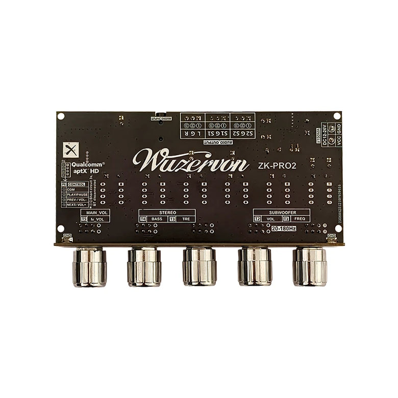 WUZERVON ZK-PRO2 Audio Tone Board Preamplifier Bluetooth 5.0 Dual Subwoofer 2.1 Channel Bass Treble Control NE5532 Voice Amplifier Decoder QCC3034+ES9023