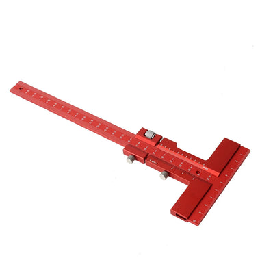 Woodworking Scriber Gauge Aluminum Alloy Sliding Marking Gauge T-Square Scribing Measuring Marking Framing Ruler Tool for Carpenter Layout and Measuring