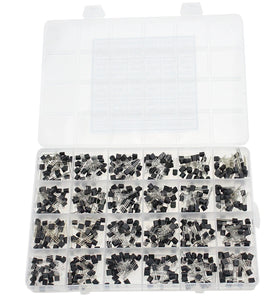 600PCS S9012 2N3901 NPN PNP Transistor Assortment Kit TO-92 10V High Quality Components Wide Compatibility