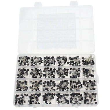 600PCS S9012 2N3901 NPN PNP Transistor Assortment Kit TO-92 10V High Quality Components Wide Compatibility