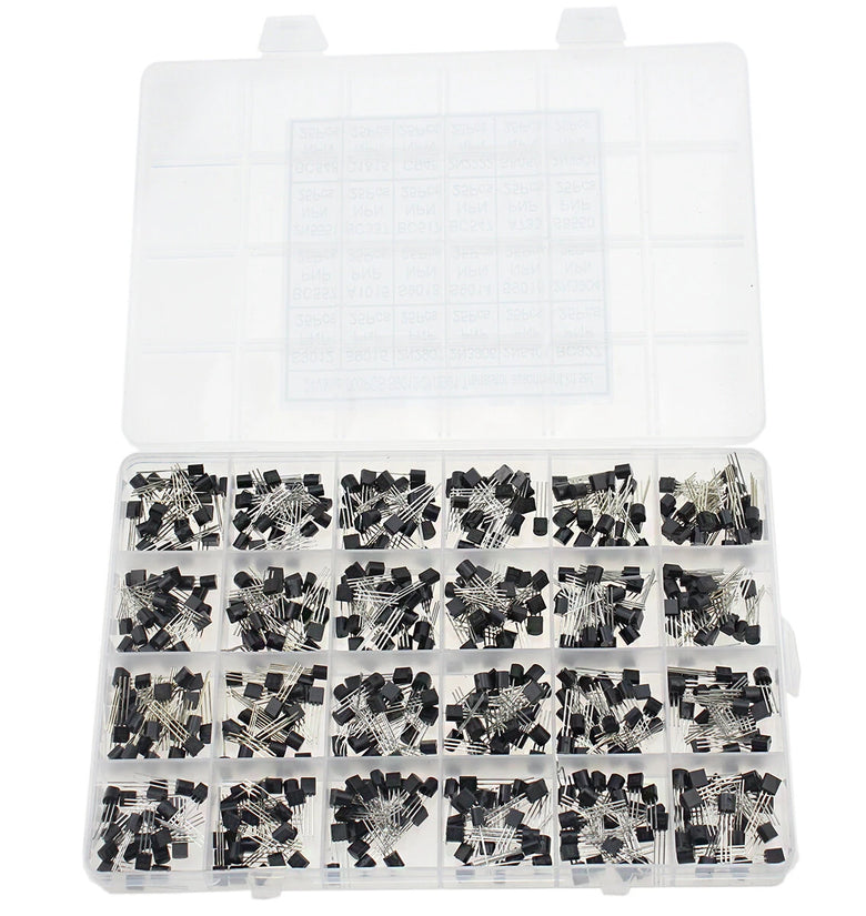 600PCS S9012 2N3901 NPN PNP Transistor Assortment Kit TO-92 10V High Quality Components Wide Compatibility