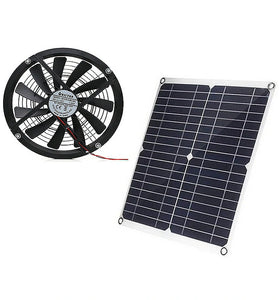12V 25CM Large Air Volume Exhaust Fan Solar Powered Fans for Kitchen Household Cooling Exhaust Fan