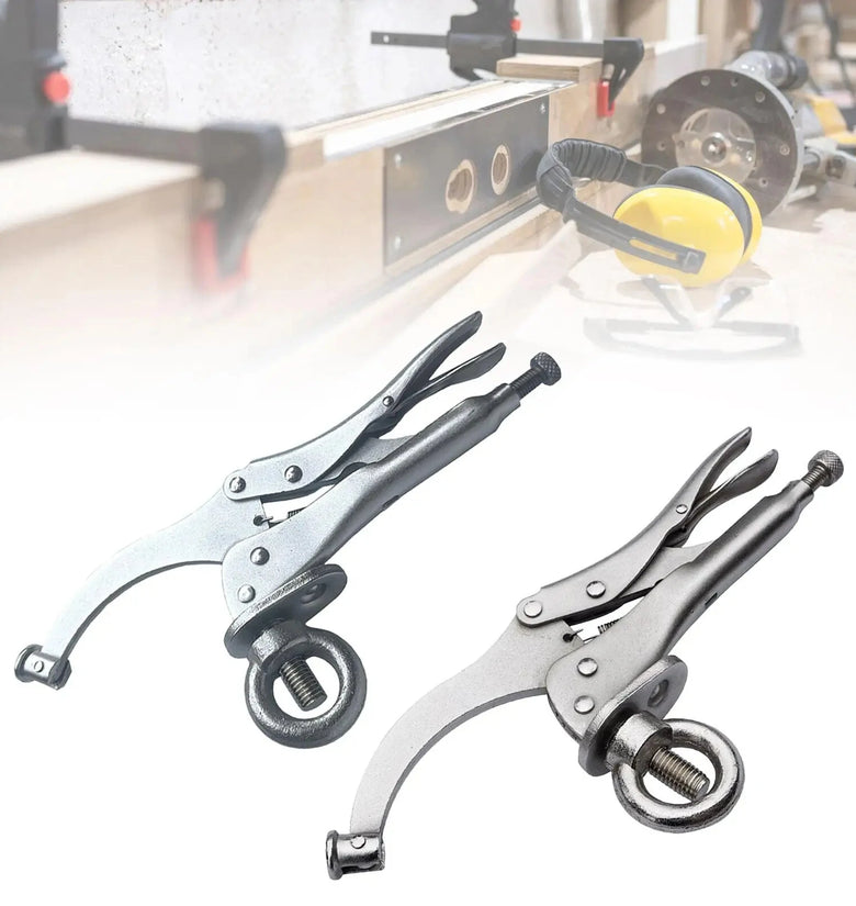 Drill Press Locking Clamp Heat-Treated Carbon Steel Adjustable Pressure 22.9cm/30cm Professional Woodworking Metalworking Tool