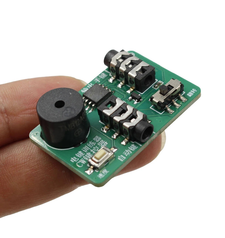 Battery Version CW Keyer and Trainer CR2032 Powered Ultra-Portable Dual Function with Sound and Light Feedback Morse Code Practice